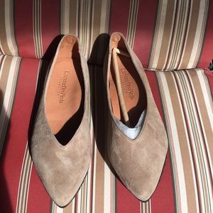 Tan Suede Flats/Loafers